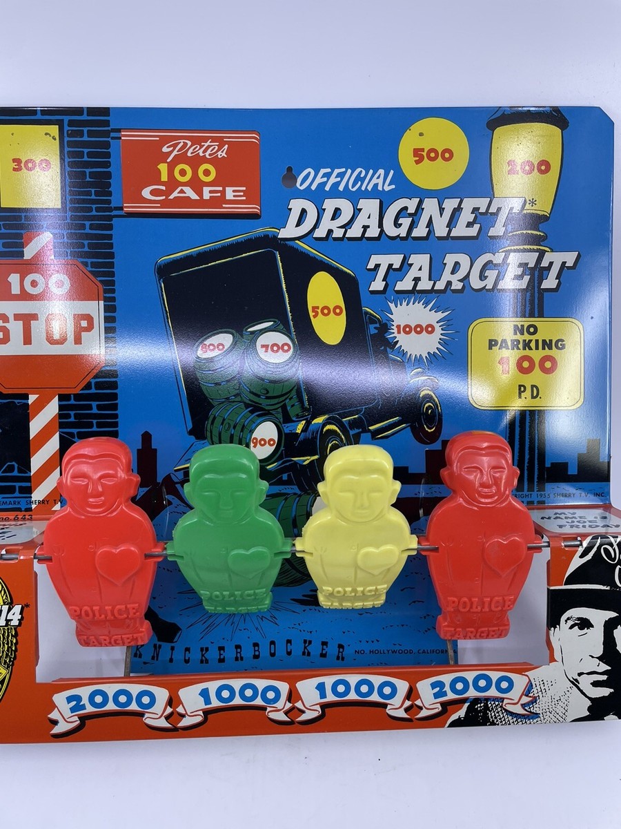 Vintage 1955 Dragnet Metal Target Game – Knickerbocker Police TV