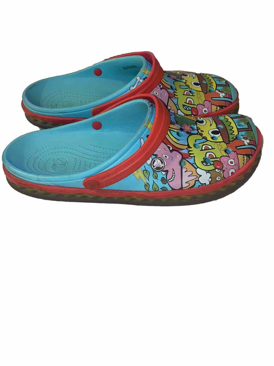 Crocs limited Edition Jon Burgerman Art Clogs Men's 13 RARE Crocs limited Edition Jon Burgerman Art Clogs Men's 13 RARE