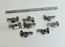 New Rocker Arm Set of 8 w/ Bushings Installed + Rocker Shaft  MGA MGB 1955-80