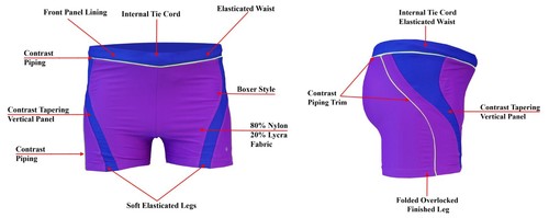 ACCLAIM Madrid Classic Fit Boxer Panelled Swimming Trunks Mens Nylon Lycra 2025 - Picture 25 of 29
