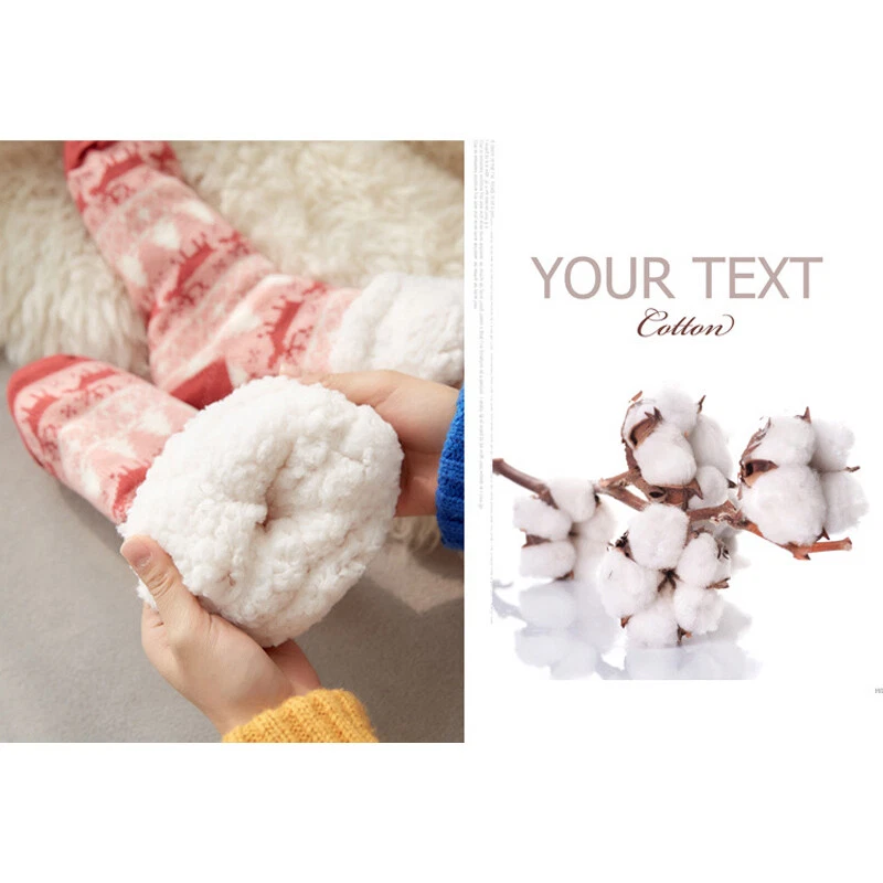 Women's Slipper Socks Warm Fuzzy Fleece-lined Indoor Anti-Skid Floor Socks Gift - Image 2 of 4