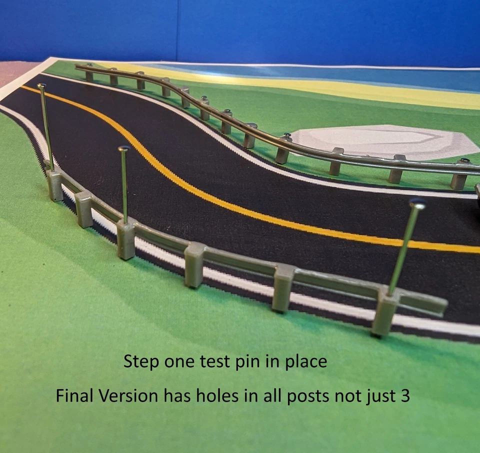 O Scale Road Guardrail 35 inches, Easy to Install (New Longer design) - Image 4 of 4