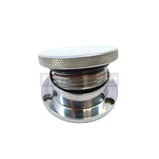 Polish Aluminum Valve Cover Bung with Oil fill Cap Weld or Bolt On Hot Rod Chevy