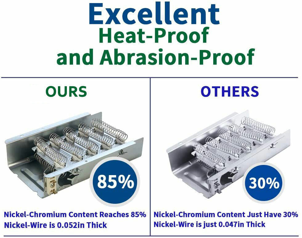 Kit Riscaldamento Asciugatrice Elemento Riscaldante Per Asciugatrice - Ricambio 279838 Per Marche Kenmore, Whirlpool, Amana E Altre Elemento Riscaldante Asciugatrice - Foto 2
