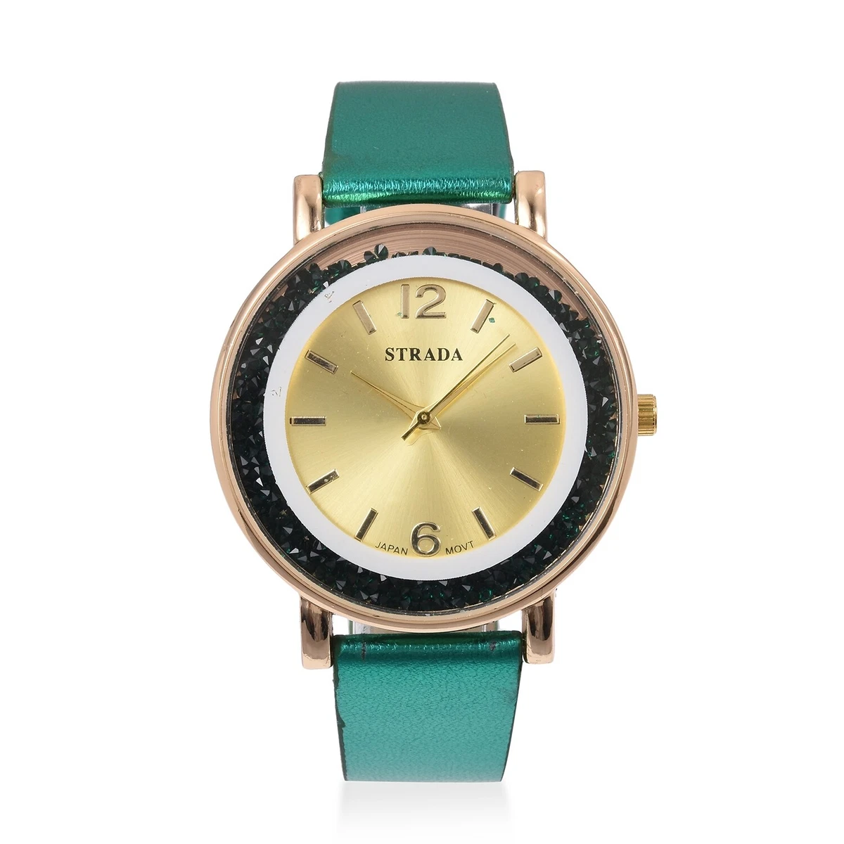 STRADA Japanese Movement Water Resistant Stainless Steel Back