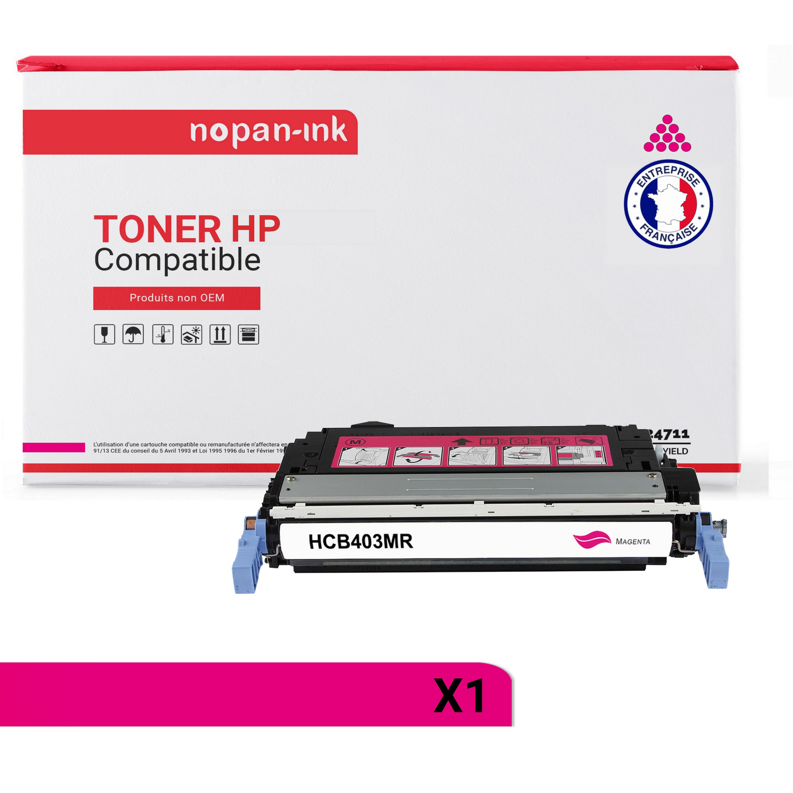Toner CB403A magenta compatible pour corriger les impressions ternes