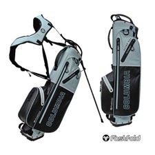 FastFold Columbia Waterproof Golf Stand Bag – Lightweight Carry, Black/Blue