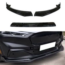 Fits For Mustang Mach-E 2021-2023 Front Bumper Lip Chin Spoiler Splitters Black