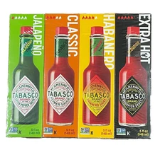 4-PACK Tabasco Variety Spicy Pepper Sauce 5 oz (148 ml) each bottle