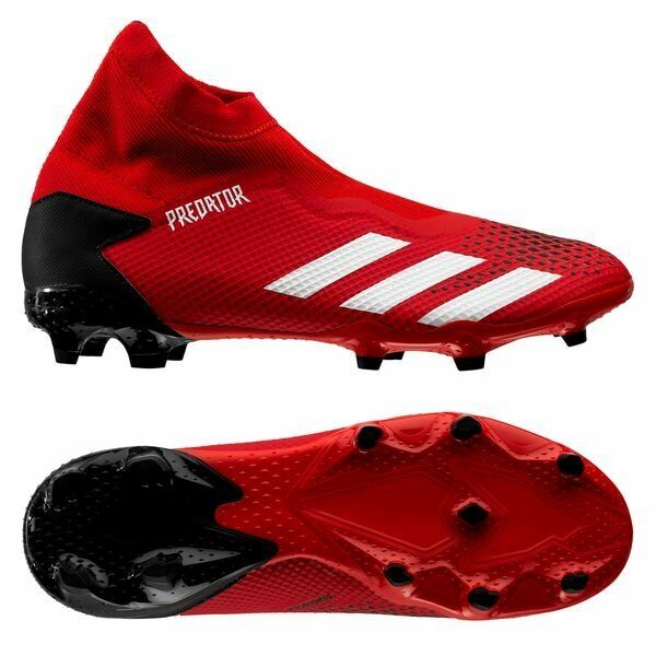 adidas Predator 20.3 FG 2020 Laceless Soccer Cleats Shoes New Red / Black | eBay