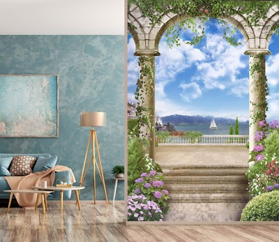 3D Arch Ocean K3506 Wallpaper Mural Self-adhesive Removable Sticker Panda