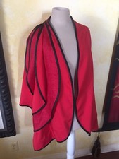 Nwt Lindi M Art To Wear Red Black Jacket Sculptural Vogue Chic