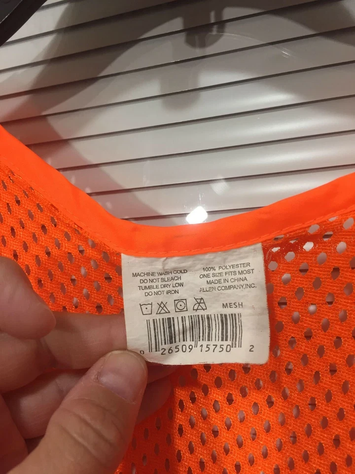 Allen Company Inc. Adult Orange Safety Vest - Image 4 of 4