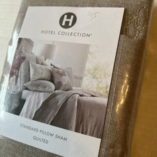 Hotel Collection Remnant Quilted 1 STANDARD Pillow Sham BEIGE