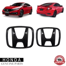 OEM Original H Logo Gloss Black Front Rear Badge For Honda Civic 10th 2016-2020