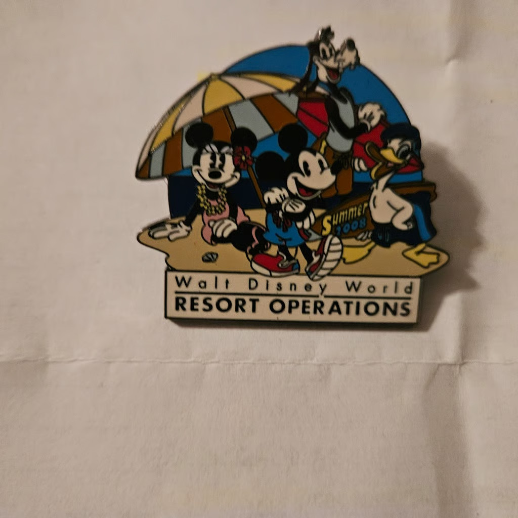 RETIRED SUMMER 2008 WALT DISNEY WORLD CAST MEMBER THANK YOU FAB 4 PIN
