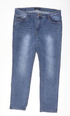 b s fashion Damen Jeans blau Baumwollmischung Straight Größe W39 L30