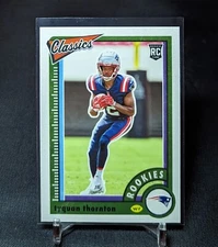 Tyquan Thornton Rookie RC 2022 Panini CLASSICS Football Card #188 Patriots 