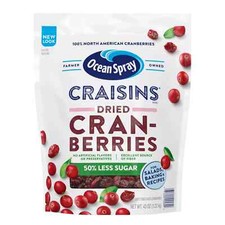 Ocean Spray Craisins 50% Less Sugar Dried Cranberries , 43oz, NO SHIP TO CA