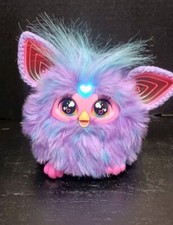 Furby Purple Plush Tie Dye Interactive Toy 2023 Glowing Ears