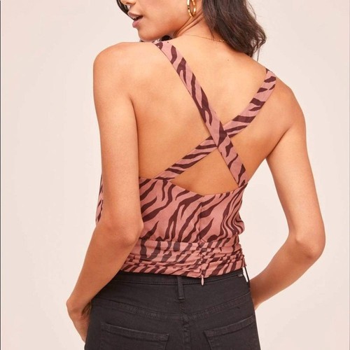 CLEARANCE! ASTR The Label Tiger Cross Back Top XL NWT - Picture 6 of 6