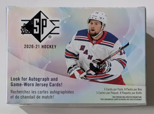 (FACTORY SEALED) 2020-21 UPPER DECK SP HOCKEY BLASTER BOX 8 PACKS PER BOX