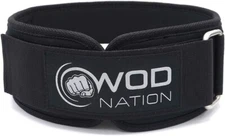 WOD Nation 4" Nylon Weightlifting Belt Black Size XL | Powerlifting Support