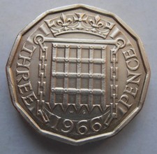 1966 THREEPENCE