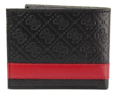 New Guess Men's Leather Credit Card ID Wallet Passcase Billfold Black 31GU13X008 - Image 3 of 4