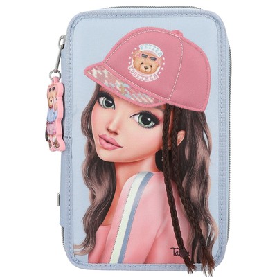 Depesche 13010 TOPModel Team Teddy - Filled 3-compartment pencil case in light b