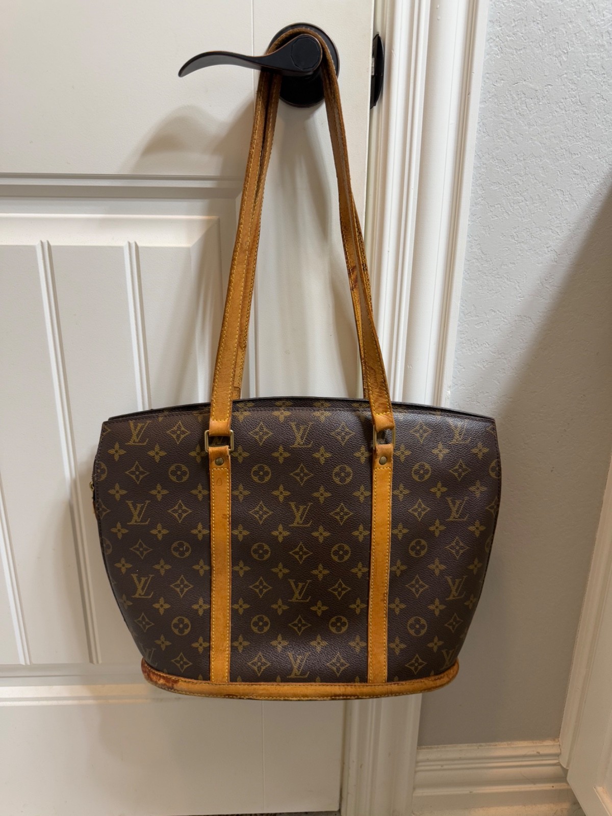 Louis Vuitton Babylone Tote in Brown Canvas with Monogram Detail