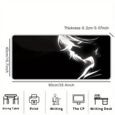40 90cm Creative Art Gradient Elegant Character Pattern Mouse Pad for Office Des