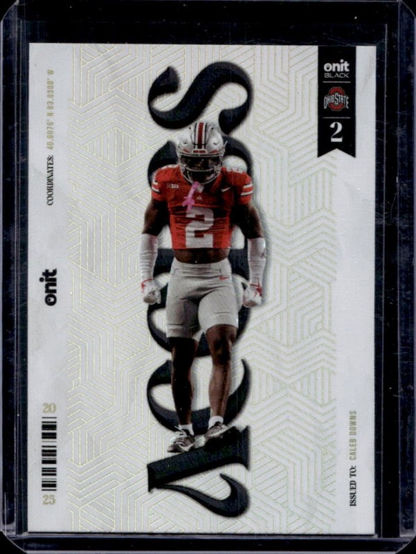 2025 Onit Athlete Ohio State Buckeyes Black Caleb Downs Access #A-2