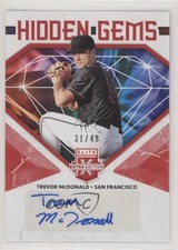 2019 Panini Elite Extra Edition Hidden Gems Red 31/49 Trevor McDonald Auto s5j
