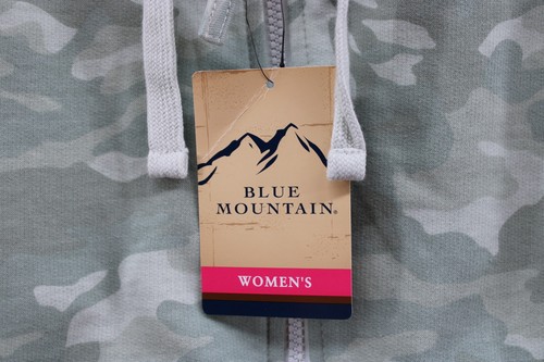 NWT Blue Mountain Women's Sherpa-Lined Fleece Zip-Front Hooded Sweatshirt~ Camo - Picture 3 of 21