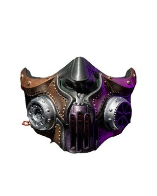 STLFLIX Steampunk Mask - 3D Printed Industrial Metallic Collector Mask, Room