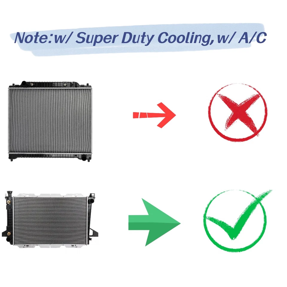 For 1985 1986-1996 Ford F-150 1985-1997 F-250 Manual Tran 1451 Aluminum Radiator - Image 2 of 4