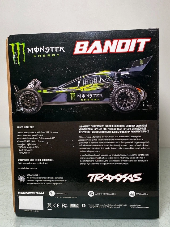 Traxxas Monster Energy Bandit Edición Limitada Modelo Monster 04 NUEVO-SELLADO-RARO Foto 2 de 4