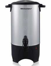 Elite Gourmet CCM040 40-Cup Stainless Steel Coffee Urn Removable Filter Easy Cle