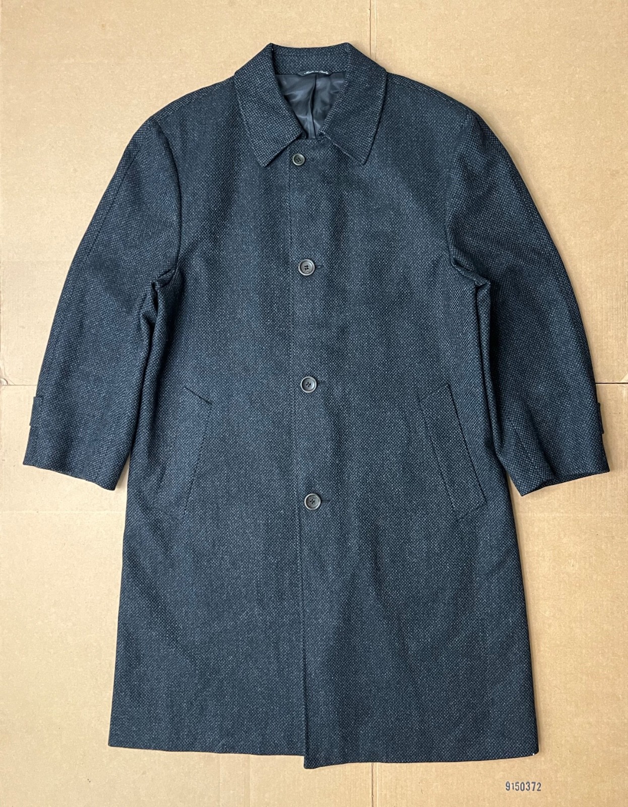 CANALI PROPOSTA Men's 46R Wool Cashmere Jacket Coat Overcoat Black Gray Italy