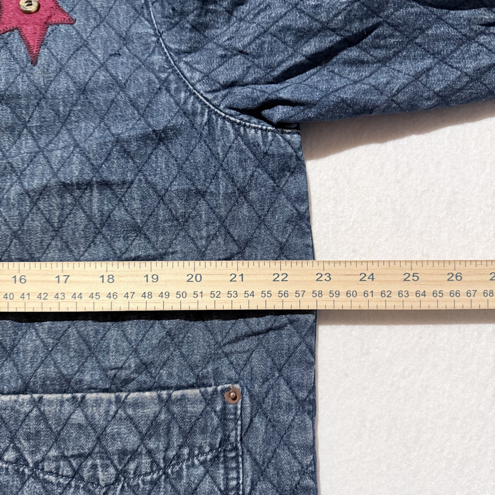 Vintage Quilted Denim Patchwork Jacket Haik’s Wom… - image 18