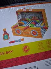 Wooden Toy Set Grill Barbecue Play Food Set 20 pcs Pretend Play