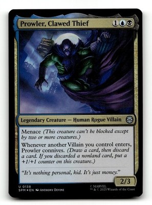 Prowler, Clawed Thief 138 Foil U Marvel's Spider-Man