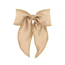 Girls Satin Bowtie with Twisted Wrap and Whimsy Tails on a WeeStay Hair Clip,...