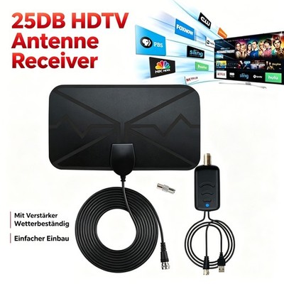 25DB HDTV Antenne Receiver DTMB Signalverstärker DVB-T2 ATSC Digital TV VHF/UHF