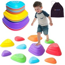 makarci Stepping Stones for Kids 11pcs Obstacle Courses Play Indoor Outdoor, ...