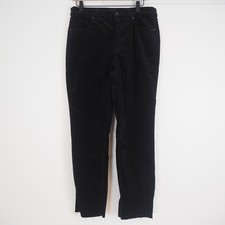 NWT Talbots Corduroy Straight Leg Black Pants Women's Size 8 Classic 5 Pocket