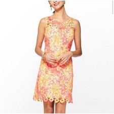 NWT Lilly Pulitzer Shiloh Resort Lace Fluorescent Sleeveless Dress Sz 10