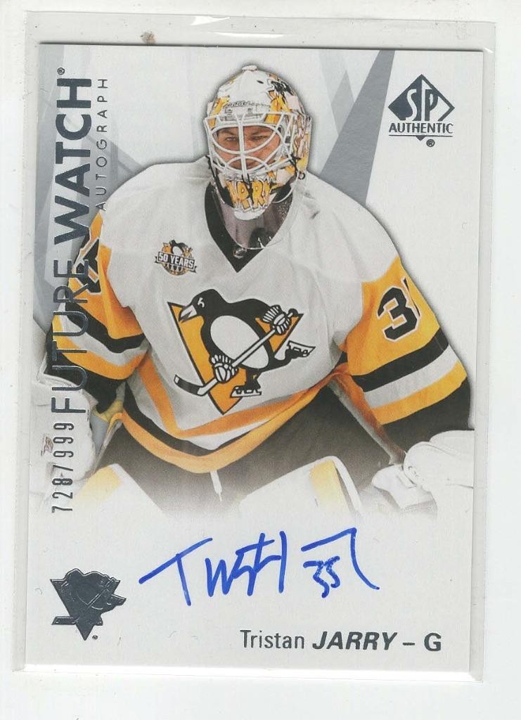 2016-17 UD SP AUTHENTIC TRISTAN JARRY AUTO FUTURE WATCH ROOKIE 728/999