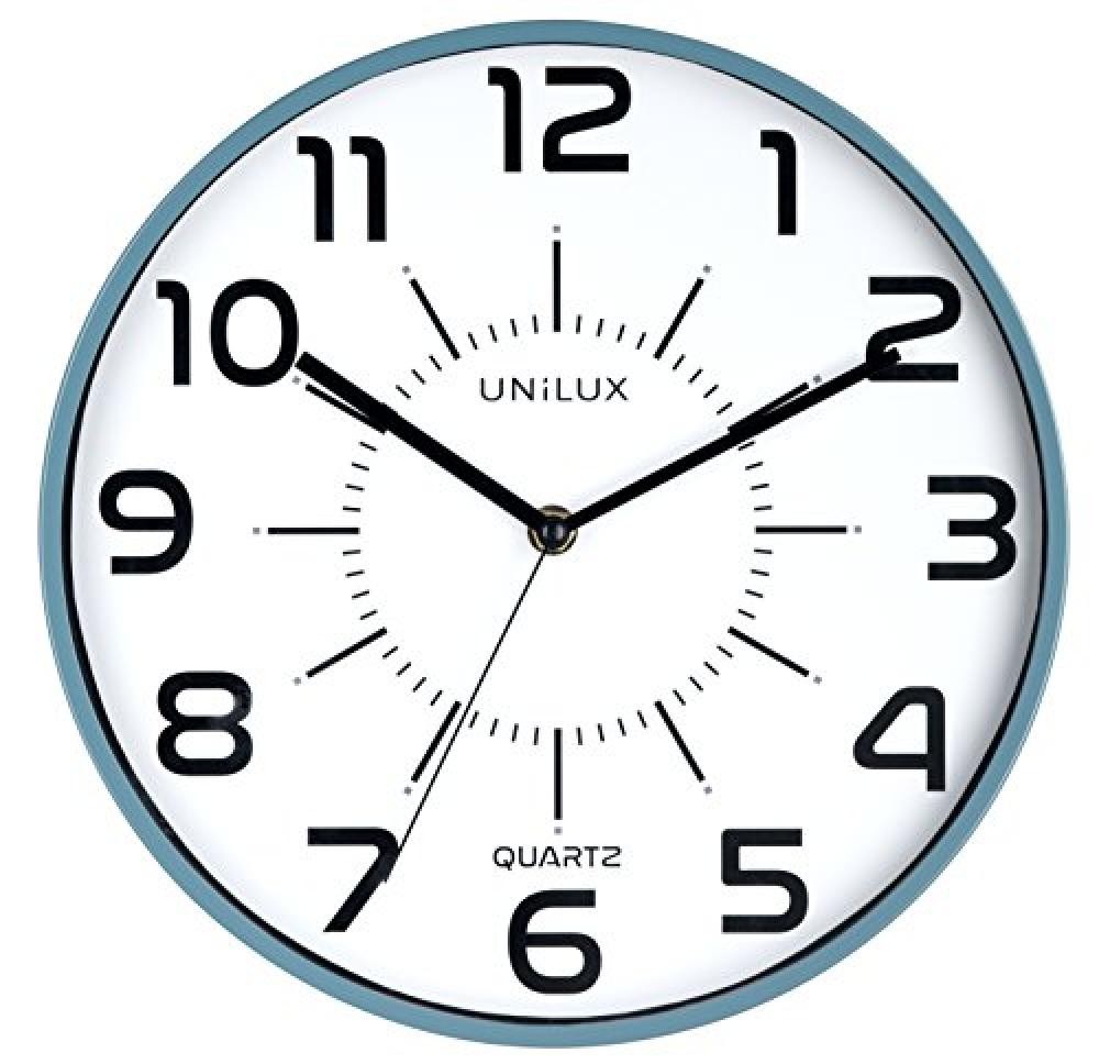 (TG. 28,5cm) Unilux 400094560 Orologio Pop Meccanismo Al Quarzo, Azzurro, 28 cm